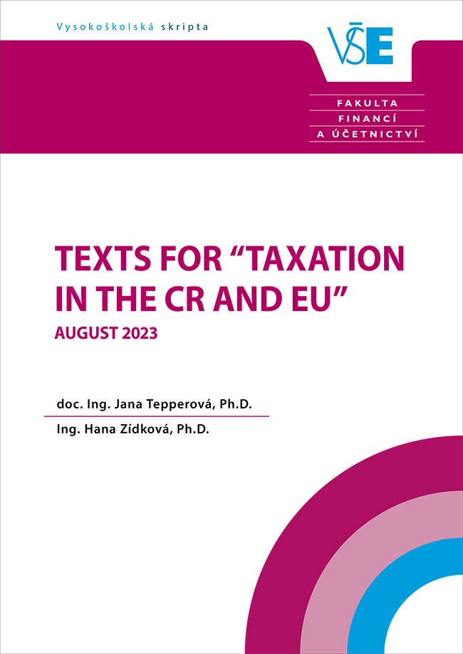 Texts for “Taxation in the CR and EU” (e-kniha)